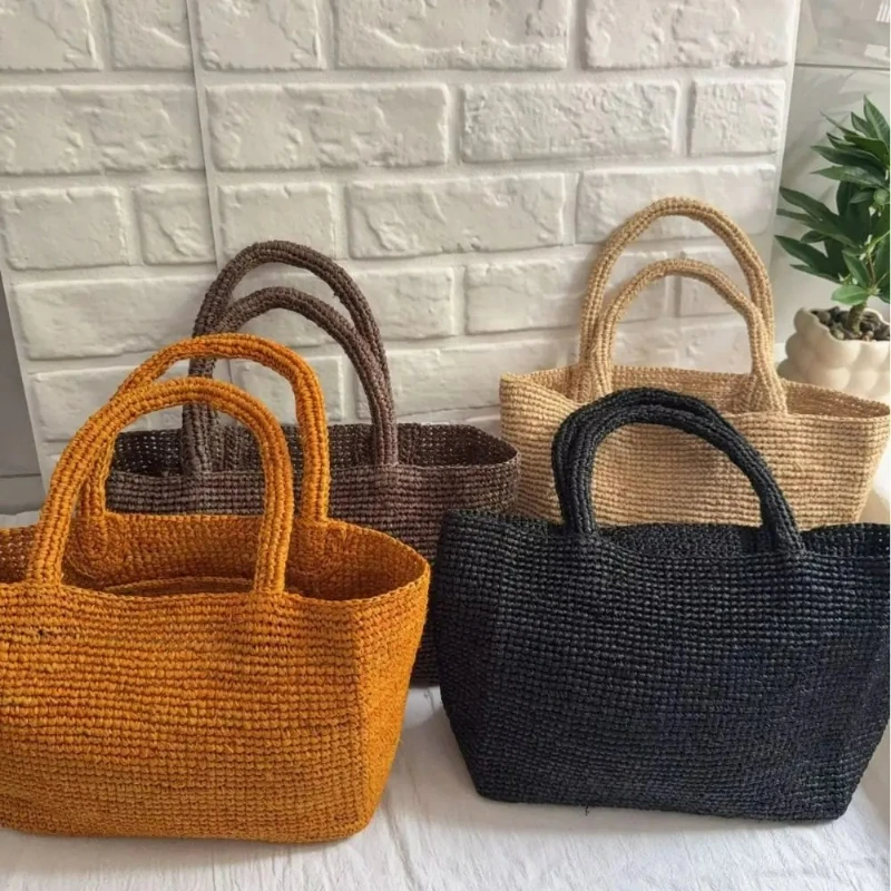 Women'S Raffia Bags - Bolso de Rafia Natural Hecho a