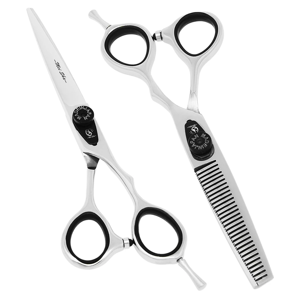 

Набор парикмахерских ножниц 5.5" и 6.0" из японской стали для стрижки и филировки волос, для барбершопов и салонов красоты, модель A0082A