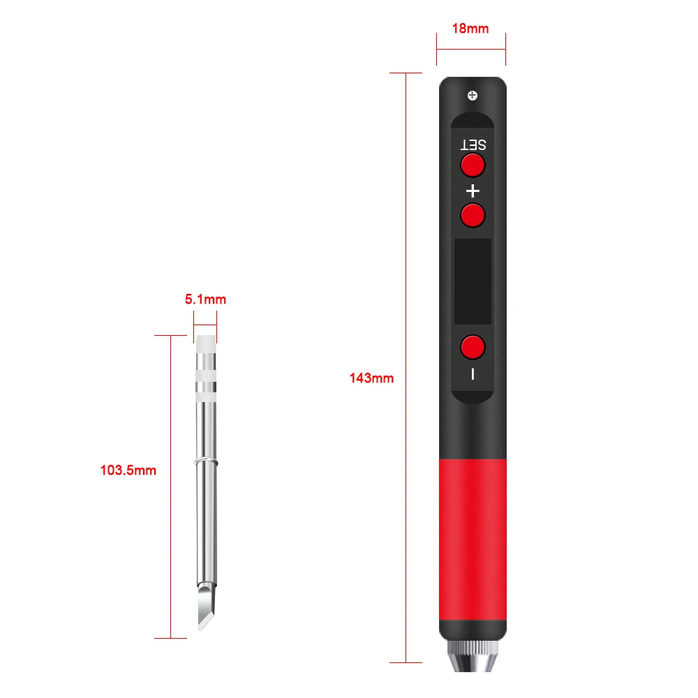 T12 Serie T65 Digitales Elektrisches USB-Lötkolben-Set Mini Smart Einstellbare Temperatur Schweißwerkzeug 180-500 ℃ Kabellos – Detail 12
