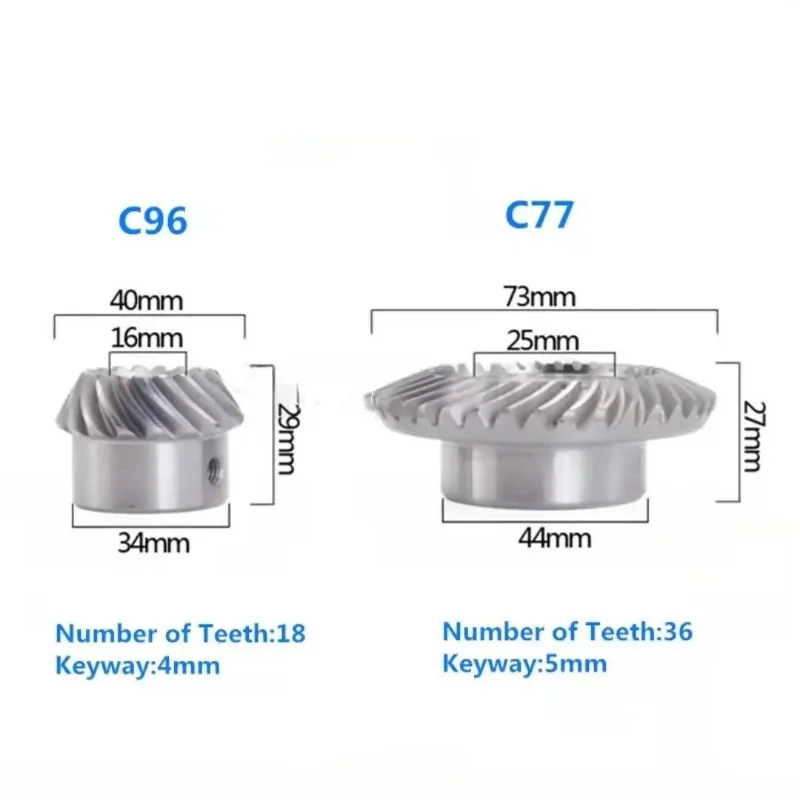 1set  Milling Machine Lifting Gear Turret C77+C96 Spiral Lifting Gear Helical Gear  Milling Machine Processing Accessories