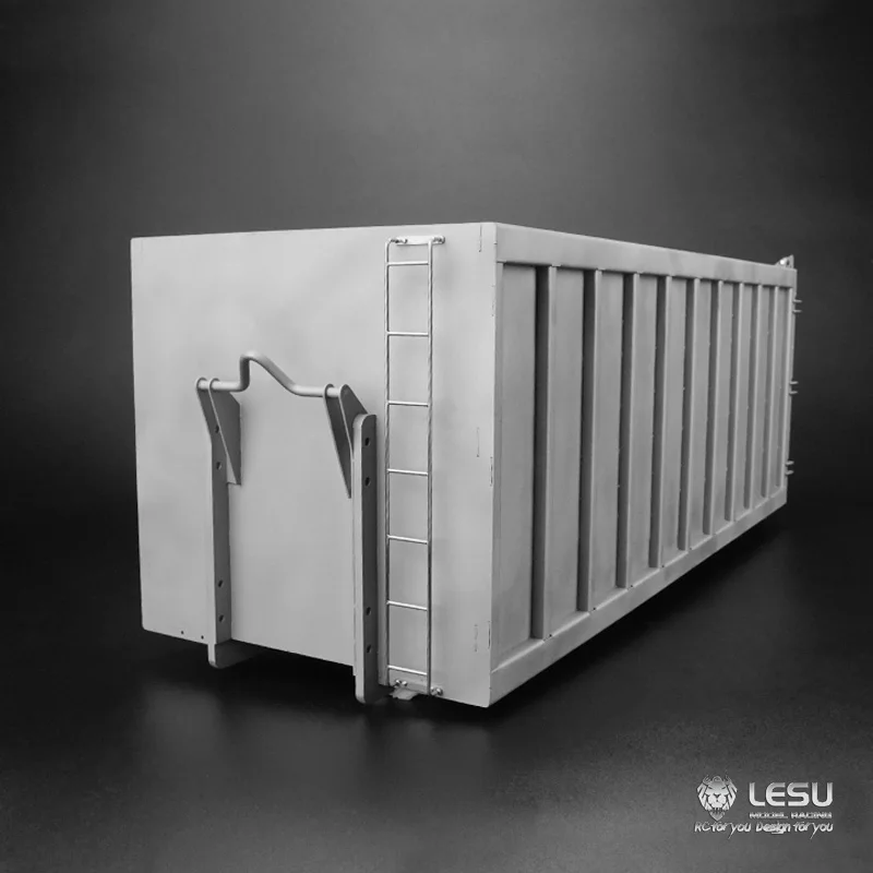 LESU 1/14 truck toy fully unloaded hydraulic roll-off truck cargo box set model LS20160901-H