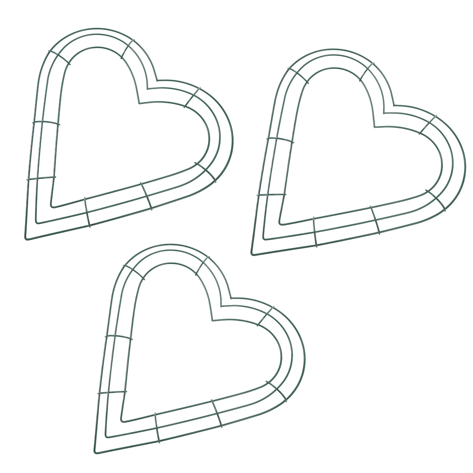 

Набор из 3 металлических каркасов для венков в форме сердца, железные кольца для венков, для рождественского, валентинского и свадебного декора, для искусственных композиций