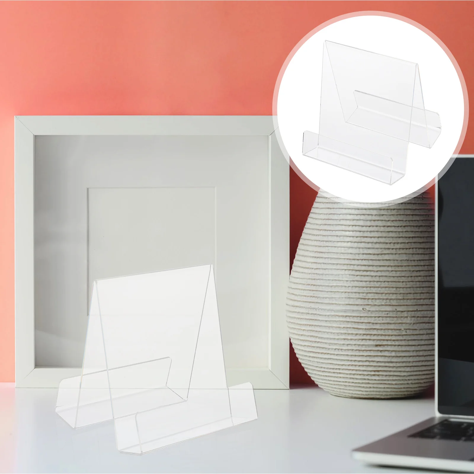 ULTECHNOVO Fermalibri in acrilico per libri Riviste Lettura Organizer Staffa per materiale scolastico