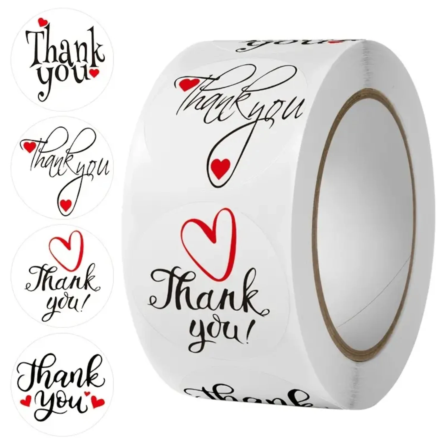 500pcs Simple White Thank You Stickers, Handmade Decorations - Elegant and Charming Labels for Gifts, Weddings, Parties, and Cra