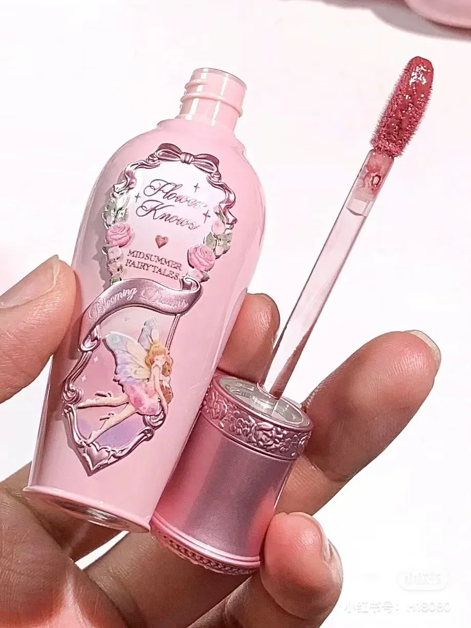 Flower Knows Midsummer Fairytales Series Mirror-shaped Lip Gloss Moisturizing And Non-sticky Lipstick