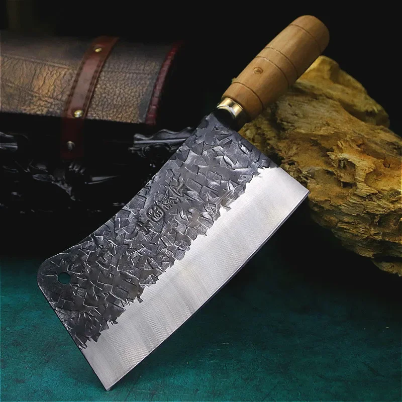 Hand-forged kitchen knife Longquan ghost hand made old - fashioned knife set cutting knife slicer small kitchen