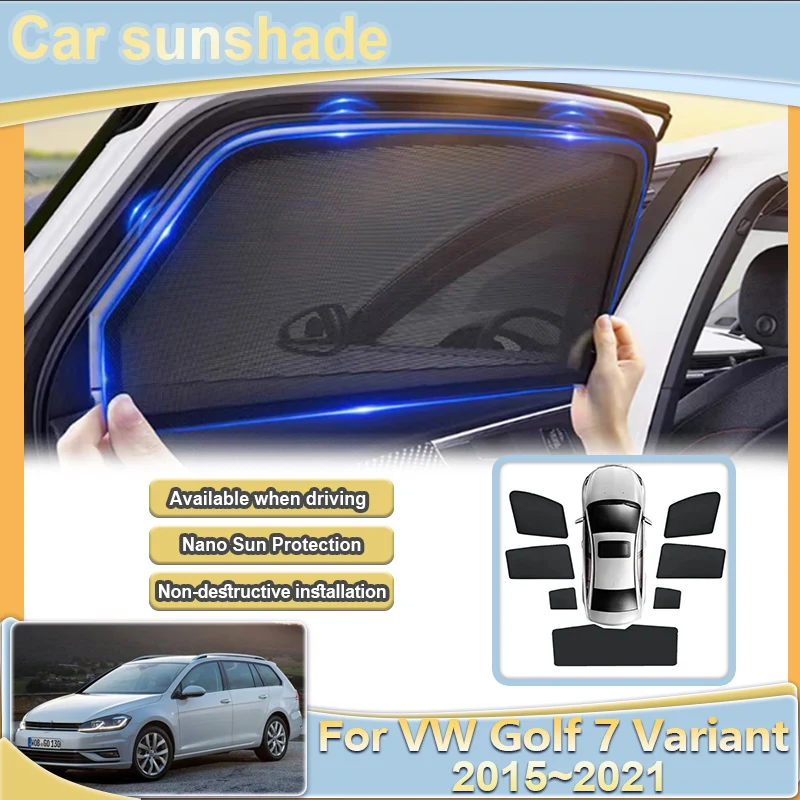 

Аксессуары для Volkswagen Golf MK7, VW Golf 7 вариант 2015 ~ 2021 года, боковой автомобильный солнцезащитный козырек, солнцезащитный крем, теплоизоляция, автомобильные аксессуары