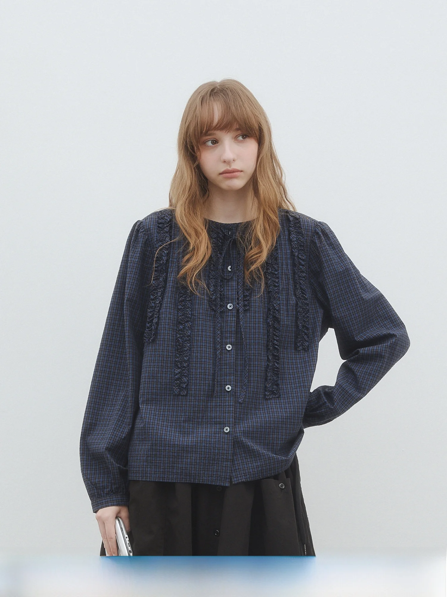 

Kokoasoko Pure Cotton Plaid Long Sve irt Women's Loose Unique Beautiful Design Spring Autumn New Sle Breathable Comfor...