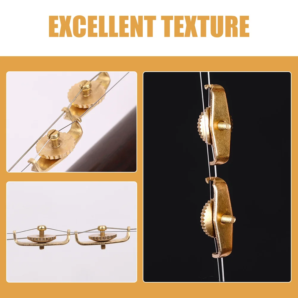 

2pcs Erhu Tuner Metal Portable Violin Tuning Tool Professional Instrument Adjuster For String Music Sturdy Copper Accessory