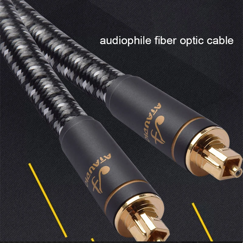 

Gold-plated Audiophile Fiber Audio Cable Digital Spdif Signal Line HiFi Fiber Optic Cable