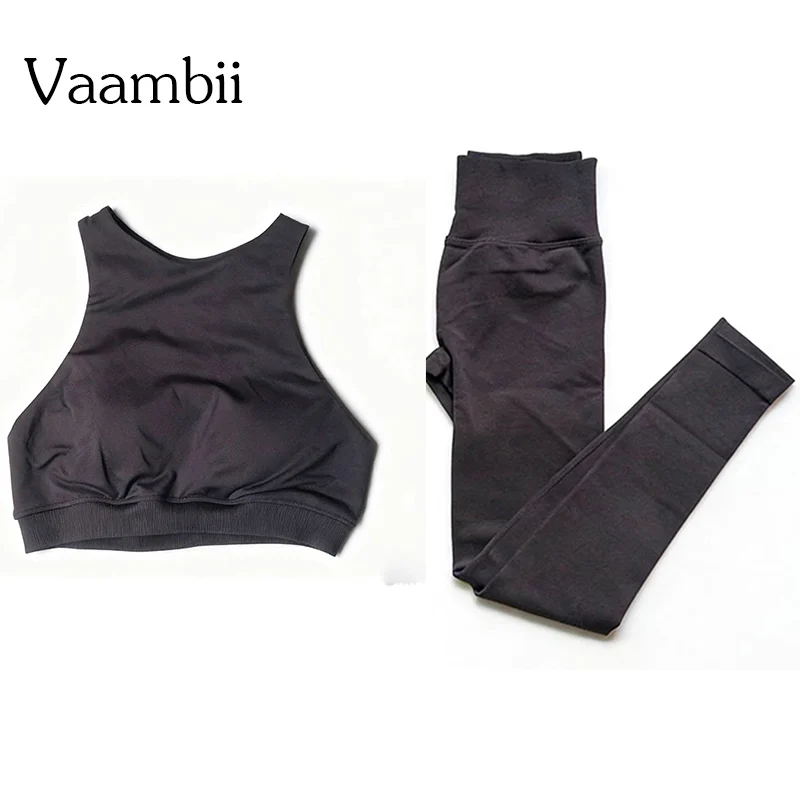 Dyna Racer Bra+Leggings Sports Gym Legging 2PCS Fitness Bra Crop Top Yoga Suit Women's Sportswear Yoga Set Workout Clothes