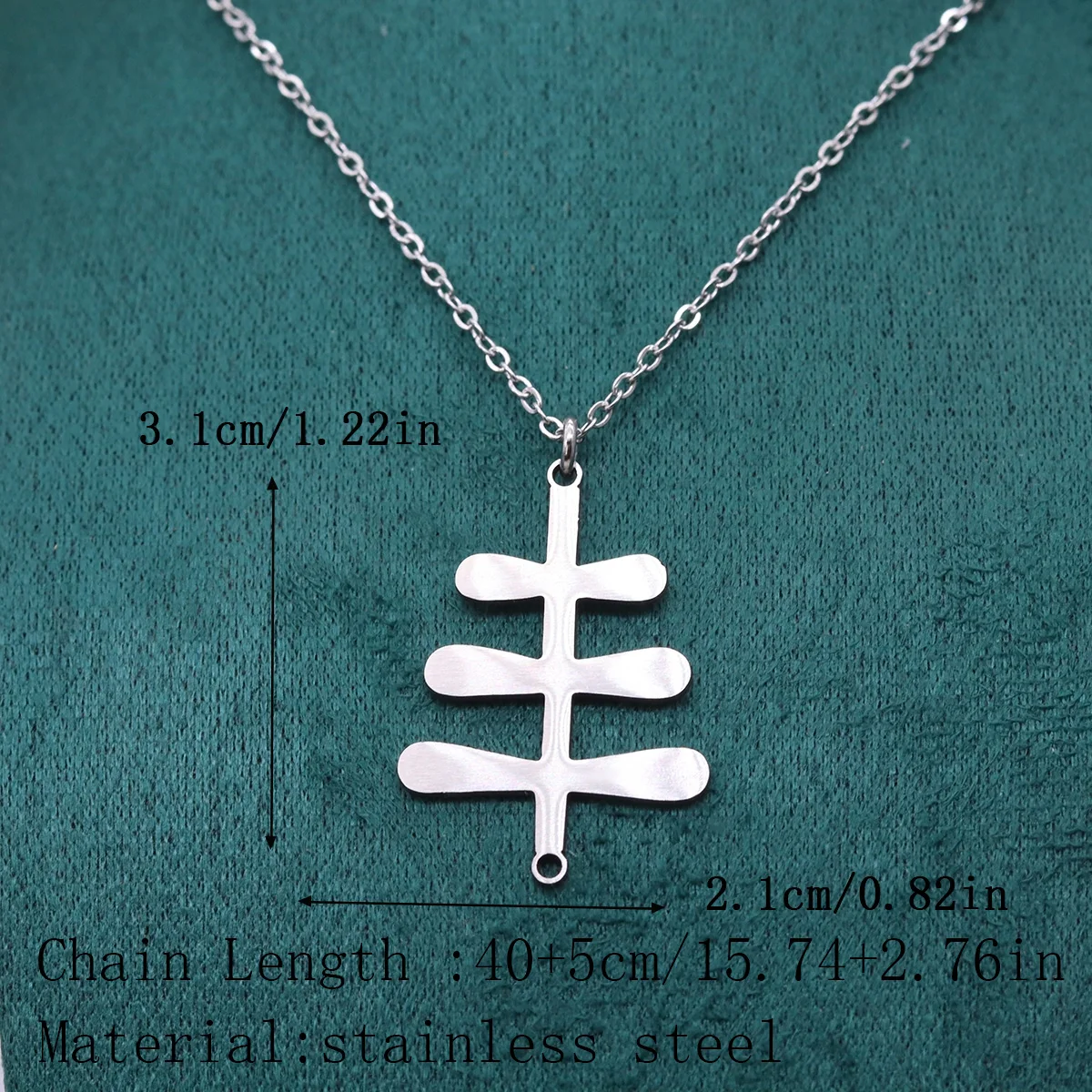 Kinitial Minimalist Abstract Tree Necklaces Stainless Steel Pendant Choker For Women Men Party Jewelry Gifts