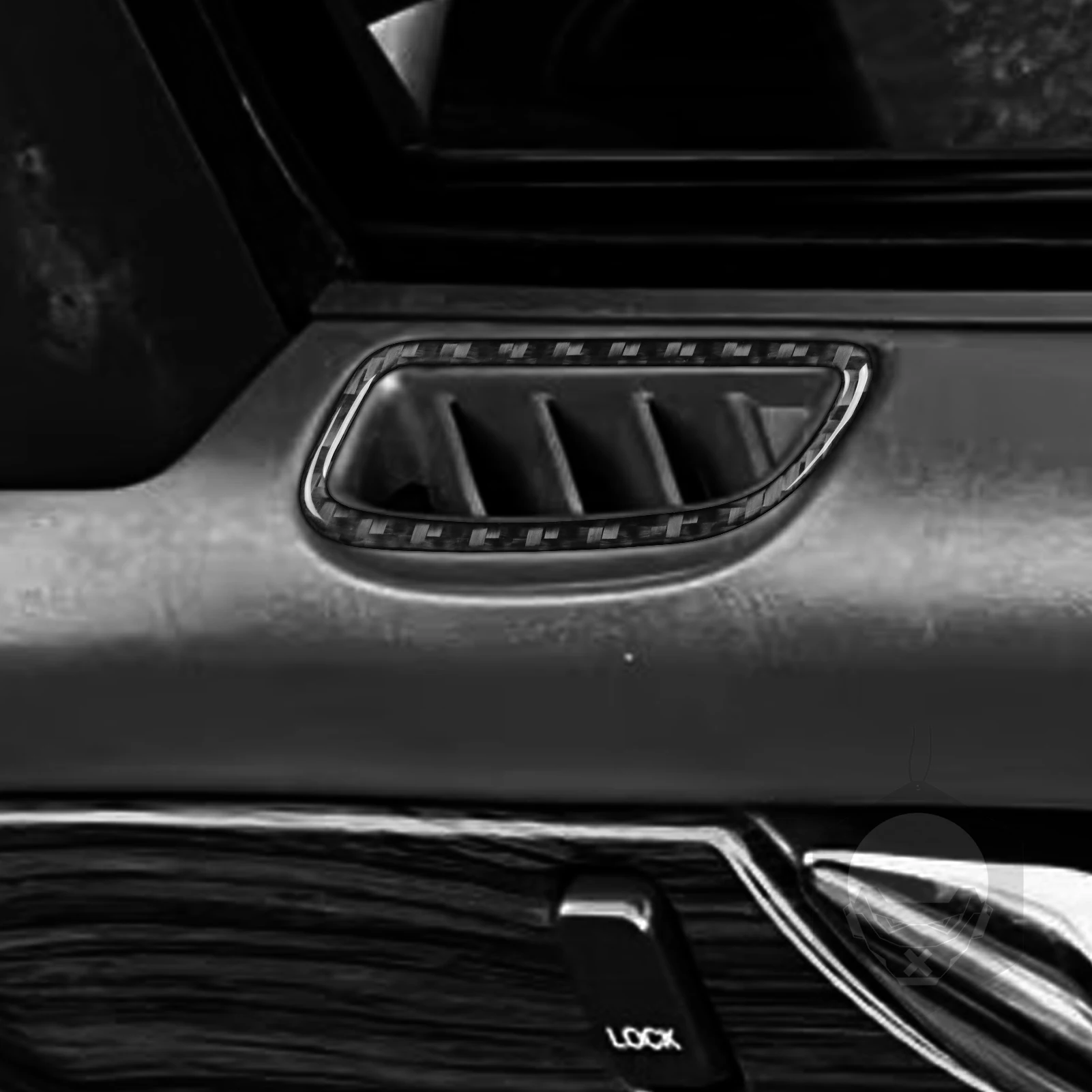 For Cadillac DeVille 2000 2001 2002 2003 2004 2005 Real Carbon Fiber 2-Piece Door Defrost Air Vent Trim Set