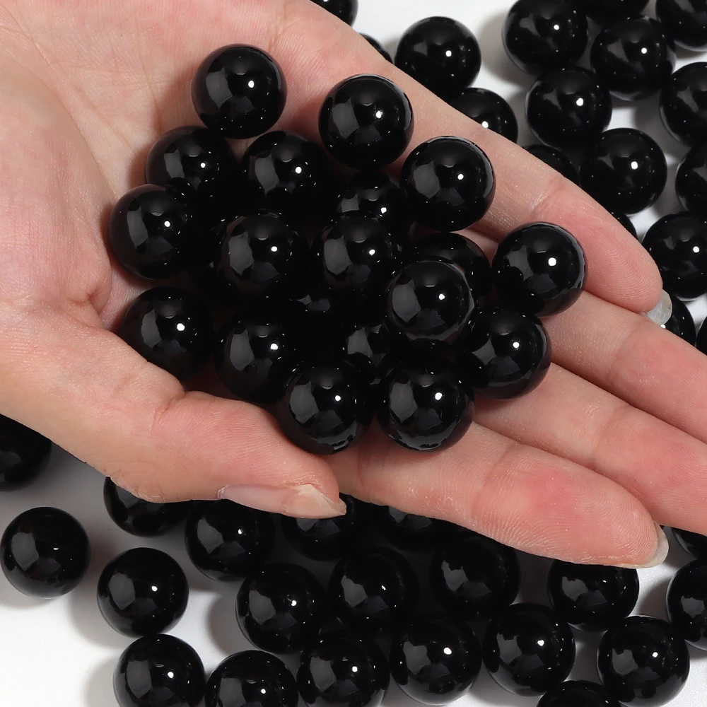 5-1000 Stück 1,5-30 mm schwarze ABS-Imitationsperlen ohne Loch, runde lose Abstandsperlen für die Schmuckherstellung, DIY-Armbänder, Halsketten – Detail 16