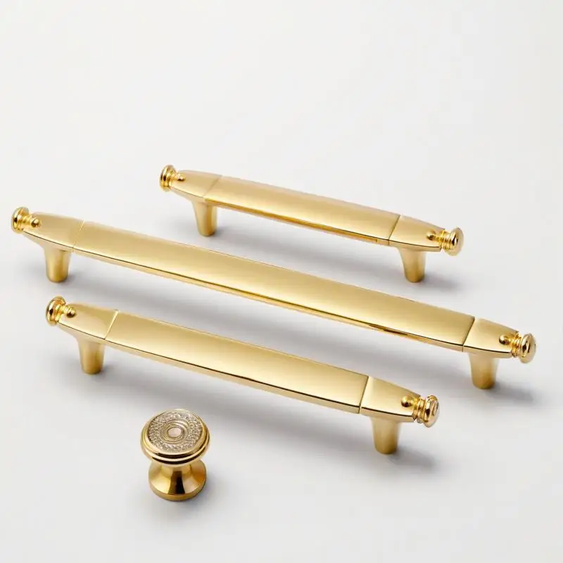 Nordic Gold Diamant Kristall Knöpfe Schublade zieht Kleiderschrank Schrank Türgriffe Möbel Hardware