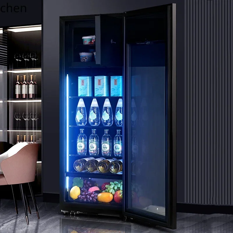 Zunbao Ice Bar ثلاجة غرفة المعيشة نادي الشاي المشروبات الفاكهة التبريد الفريزر الطازجة درجة حرارة ثابتة خزانة مشروبات