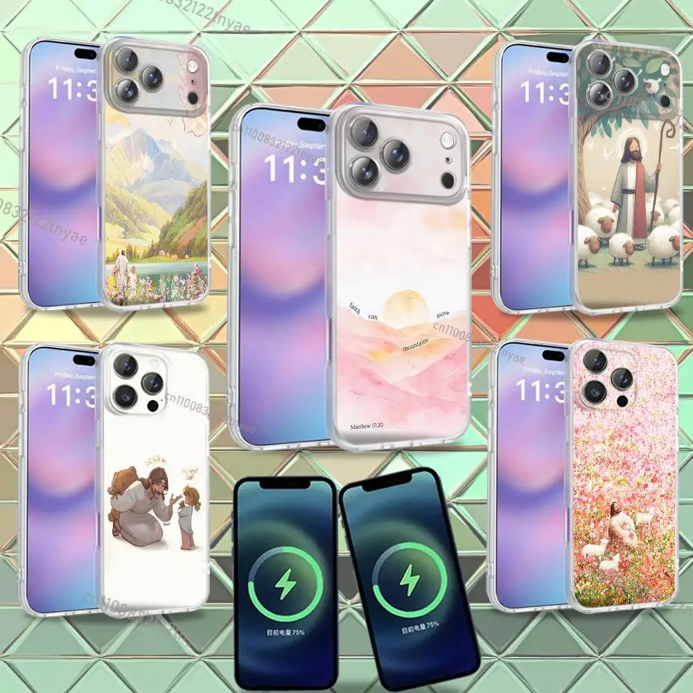 

Bible Jesus Christian Verse For iPhone 17,12,11,14,13,15,16,Plus,Air,Pro,Max,E,Mini for Magsafe Magnetic Frosted Phone Case