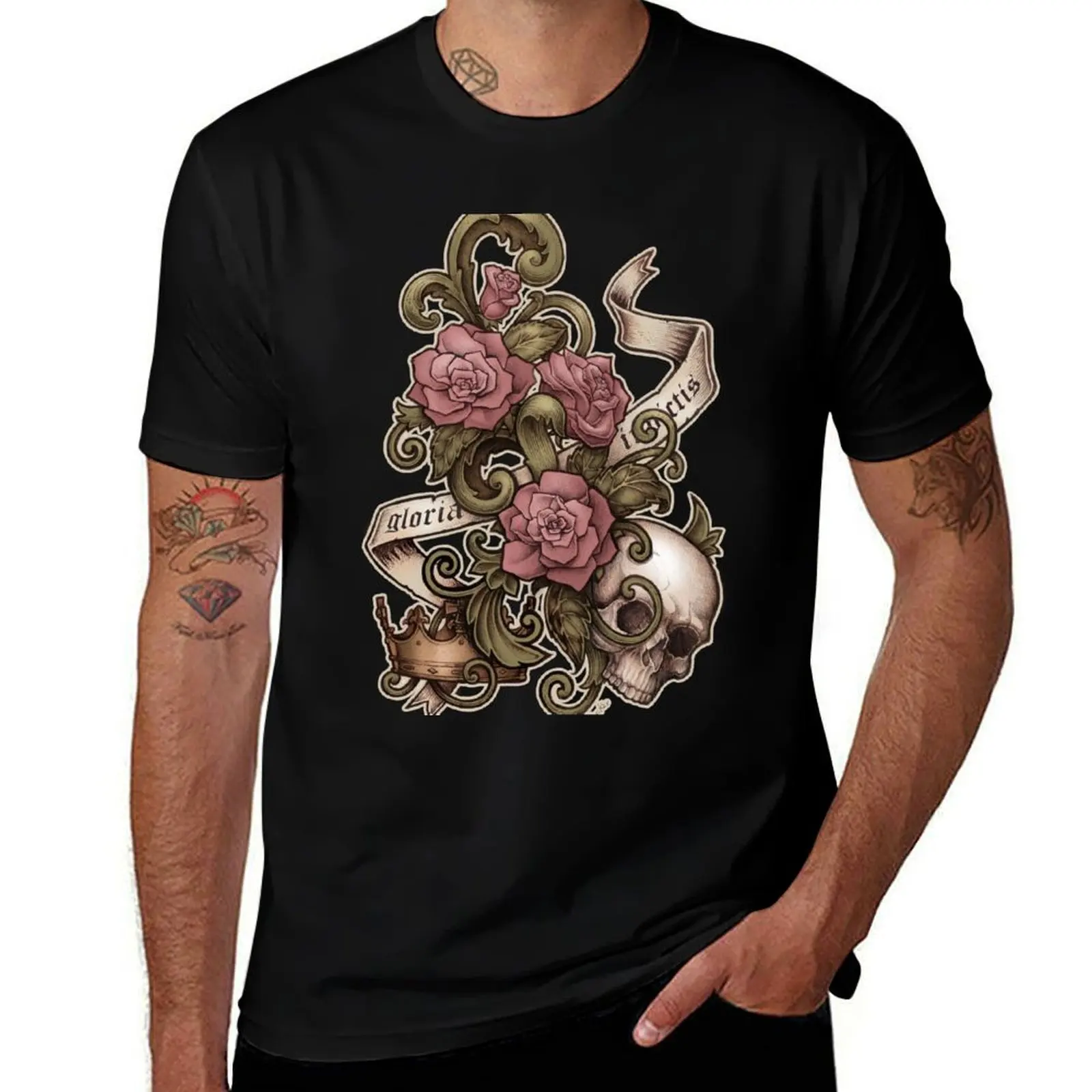 Gloria Invictis color T-Shirt All Match Basic Short Sleeve Top T-Shirt