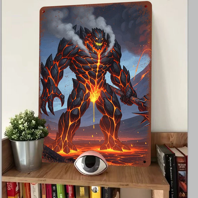 Volcanic Giant Metal Wall Art Decorative Painting for Living Room Study Creative Home Decoration Ornament