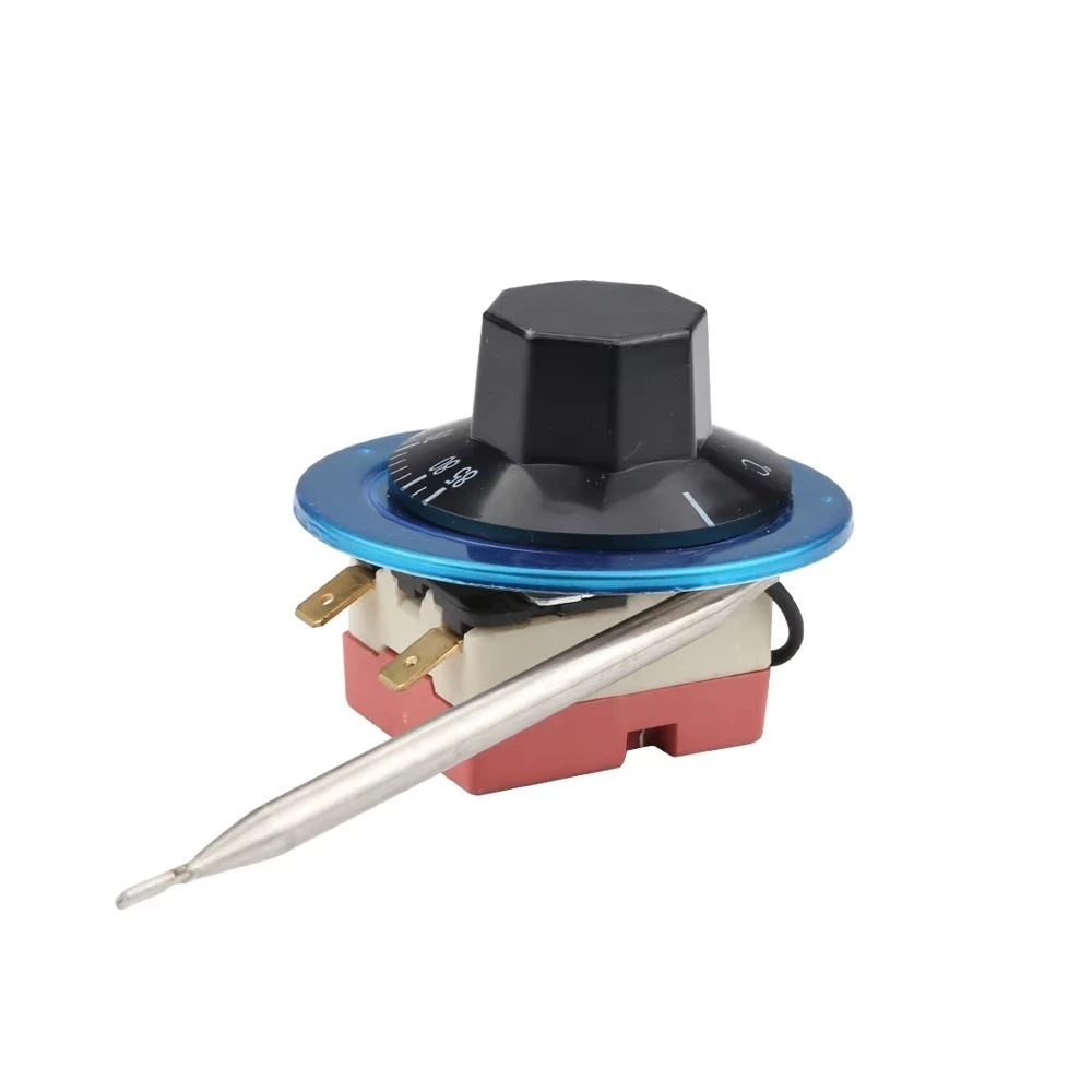 30-85 Degree Celsius NC 2 Pin Adjust Knob Temperature Controller Capillary Thermostat Switch Oven
