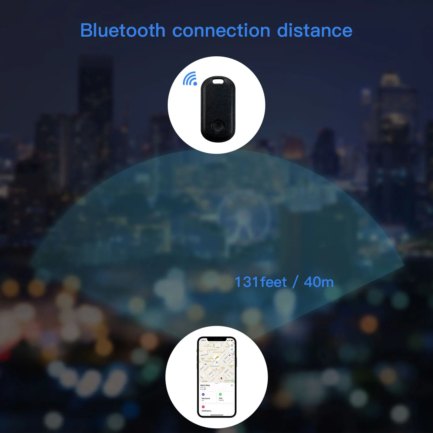 AIYATO Smart Bluetooth GPS Tracker Works with Apple Find My APP Tags Anti Lost Reminder Device MFI Rated Locator Pet Kids Finder