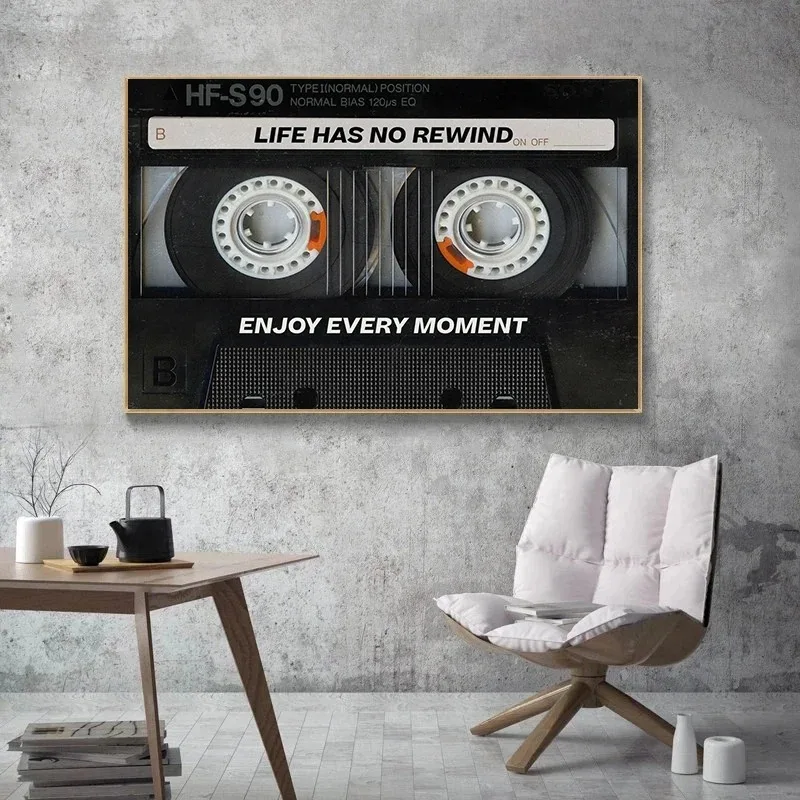 Colourful Creative Transparent Tape Cassette DJ Music Poster and Canvas Printing Wall Art Picture for Kid Living Room Home Decor