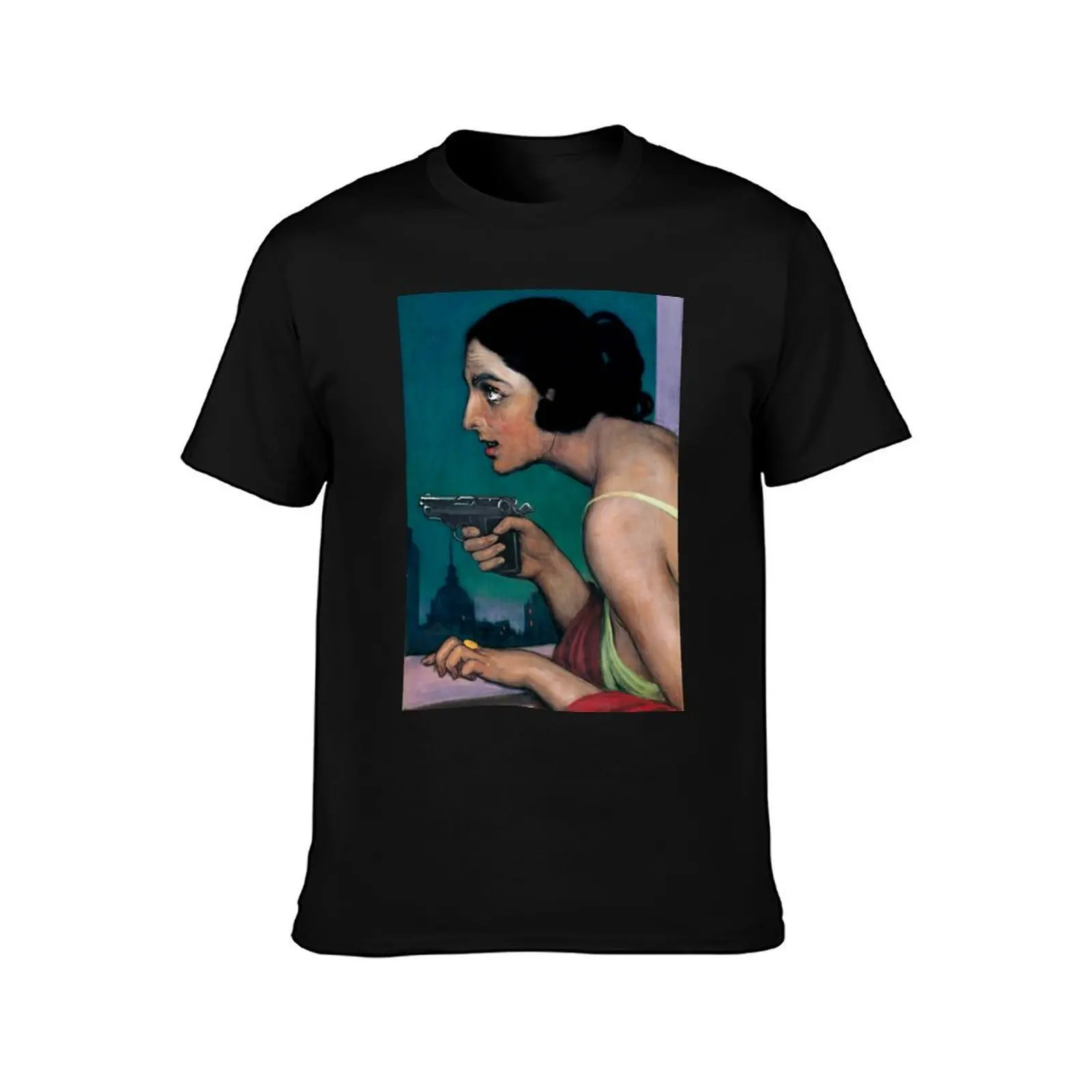 Julio Romero de Torres - Gun - Woman with Pistol - Mujer de la pistola T-Shirt Plus Size Lightweight Tee Shirt T-Shirt