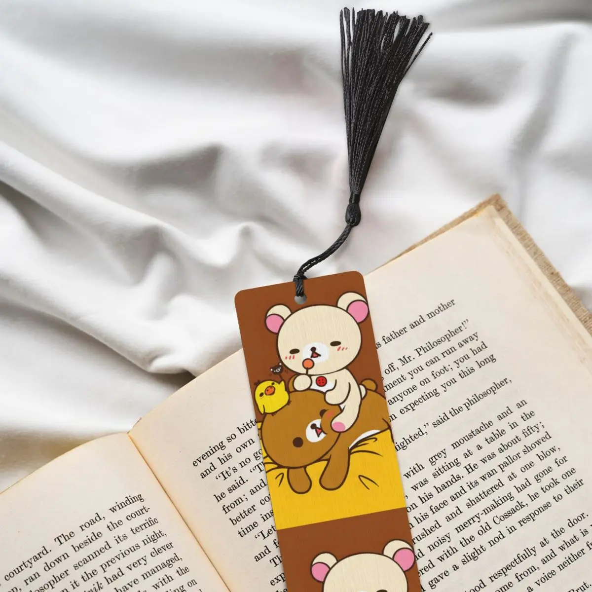 Cute R-Rilakkumas Book Clip Pagination Mark Cartoon Anime Cosmetic Kawaii Graphic Bookmark Page Holder Book Accessory