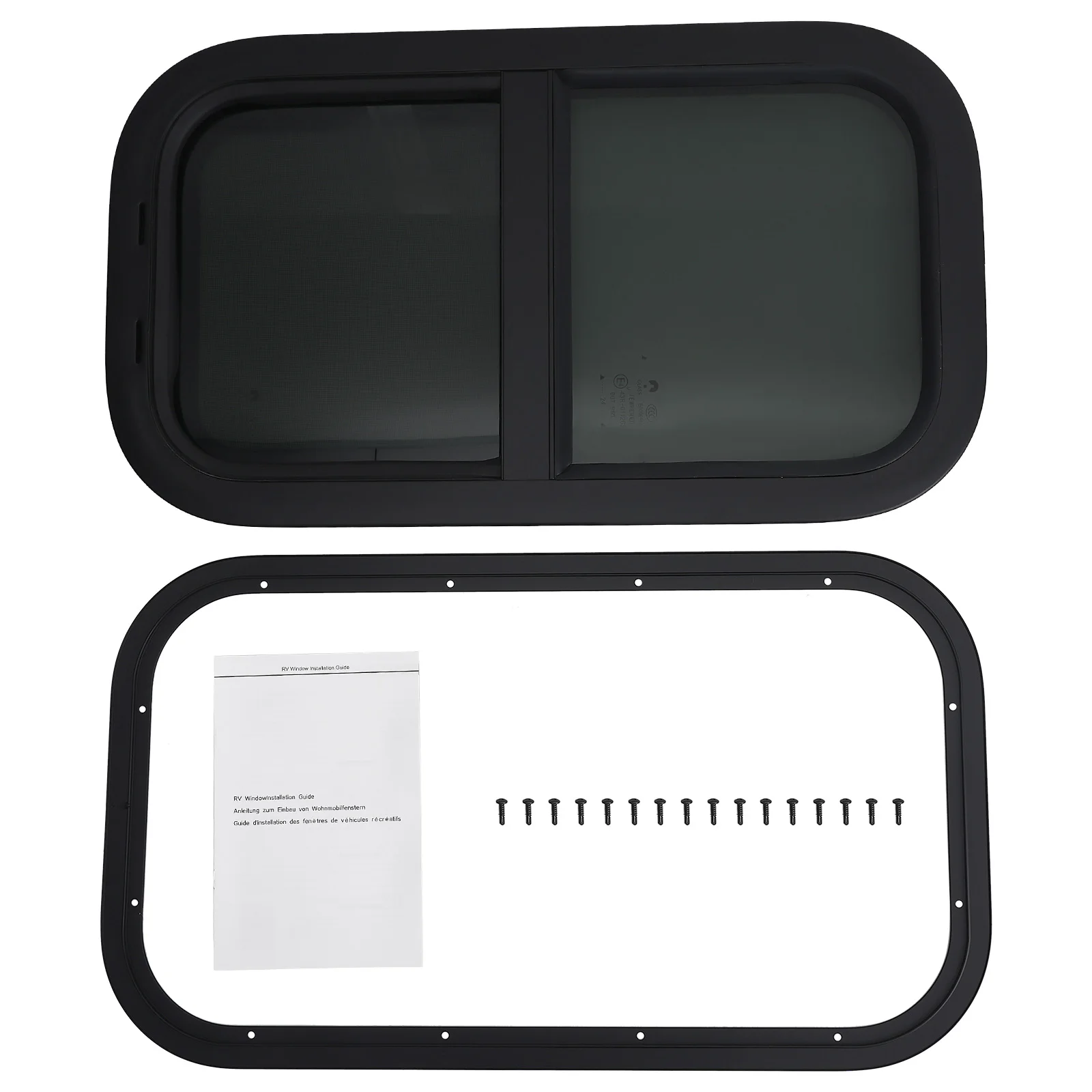 

Vertical Slider RV Window Cargo Trailer FOR Trim Rings & Screws Set