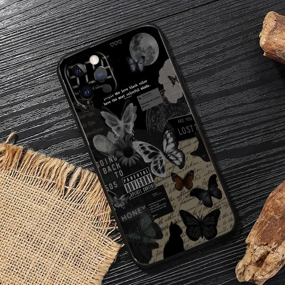 

Butterfly pattern design phone case suitable for iPhone 16 17 15 14 13 12 11 Pro/Max/Plus all inclusive frosted soft shell
