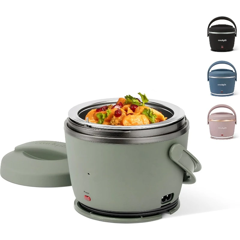 

Portable Electric Lunch Box, 20-Ounce Food Warmer, Moonshine Green | Ideal for Travel, On-the-Go | Keeps Food Spill-Free