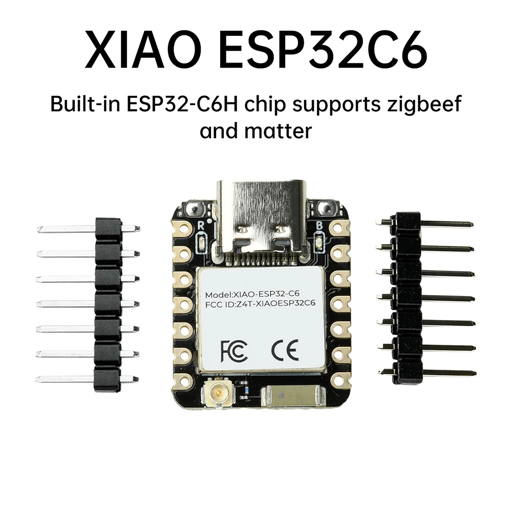 10 Stück/1 Stück XIAO ESP32-C6 Entwicklungsboard 2,4GHz WiFi 6 BLE 5.0 Zigbee Unterstützung für Arduino IoT und Smart Home Projekte – Detail 1