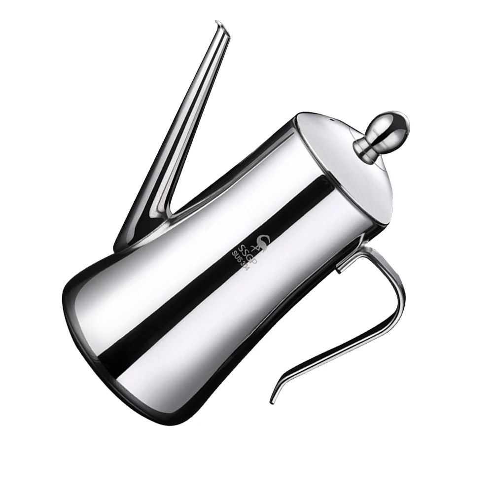 

1.3L Stainless Steel Oil Dispenser Bottle Leakproof Polished Condiment Container For Vinegar Soy Sauce Oil Container Restaurant
