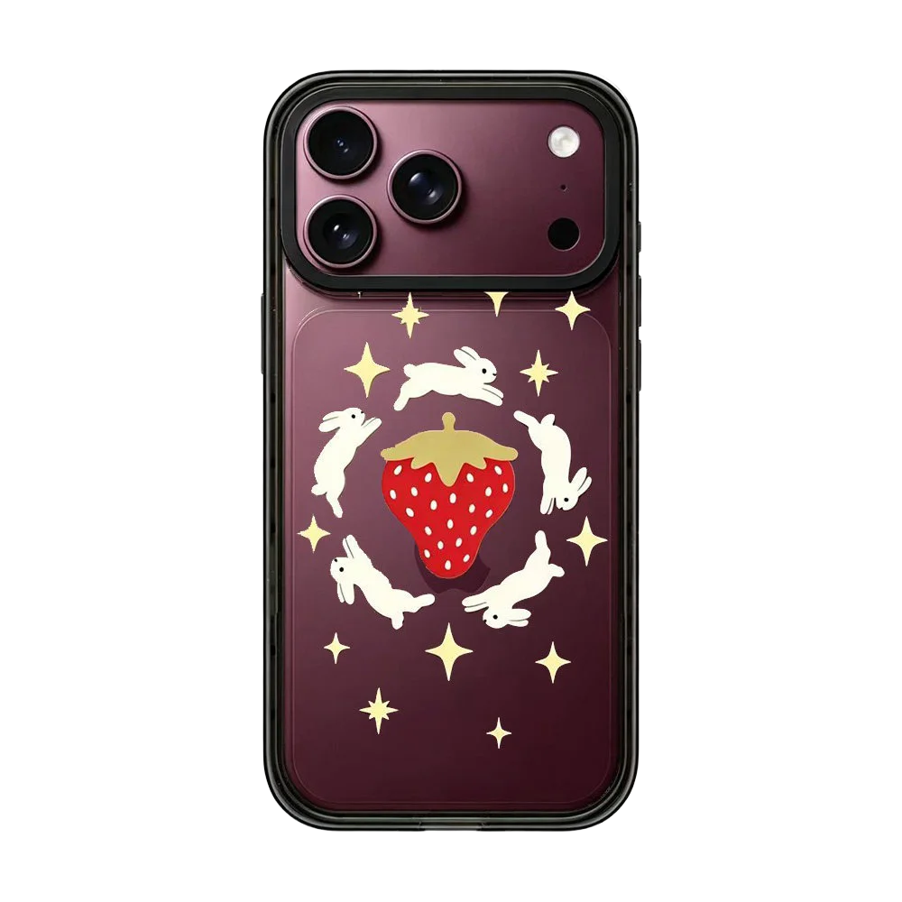 Creative Star Strawberry Impact Magnetic Case: Compatible with IPhone 18 17 16 15 14 13 12 Pro Max 17 Air