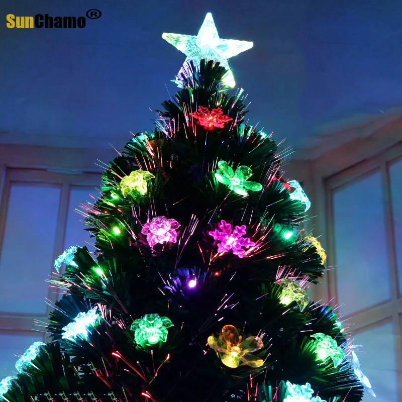 Luxury Encrypted Optical Fiber Christmas Tree LED Colorful Luminous Package Merry Decoration Gift Decor Decorations for Home image 3