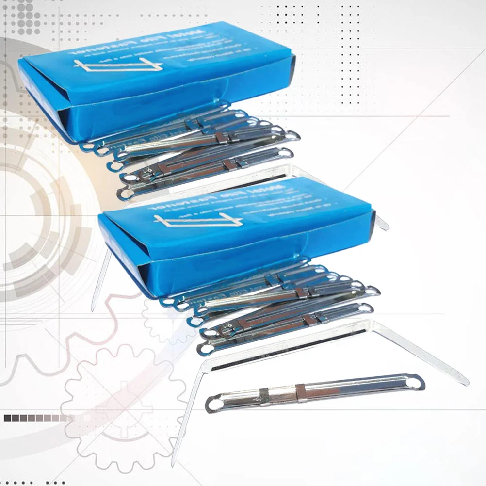 100 Pcs 8cm Metalbindingclipbindingringbindingstrip Paper Fasteners Bookbinding Clips Stationery Supplies