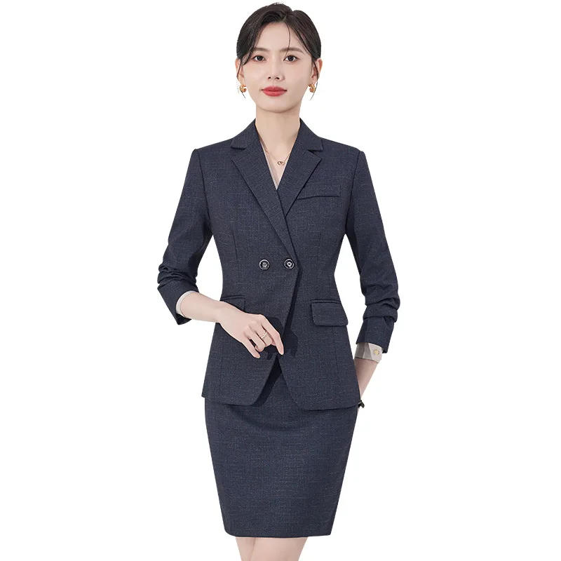 Blazer viola da donna2024Autunno Inverno High-end stile coreano Elegante dea Abito professionale Manager Abbigliamento da lavoro