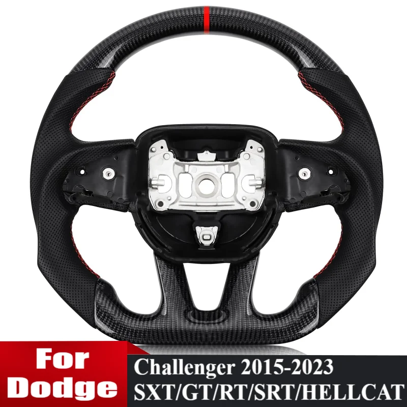 

Carbon Fiber Steering Wheel For Dodge Challenger/Charger/SRT 2015-2023 For Jeep Grand Cherokee SRT 2014-2020 Car Steering Wheel