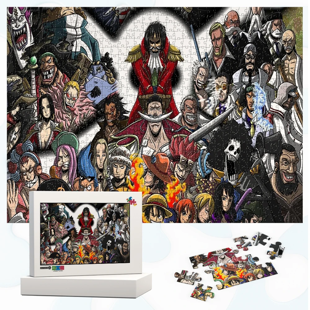 

One Piece Cool Image Jigsaw Puzzles Classic Anime Characters Games and Puzzles Japanese Style Anime Paper Family Jigsaw Puzzles