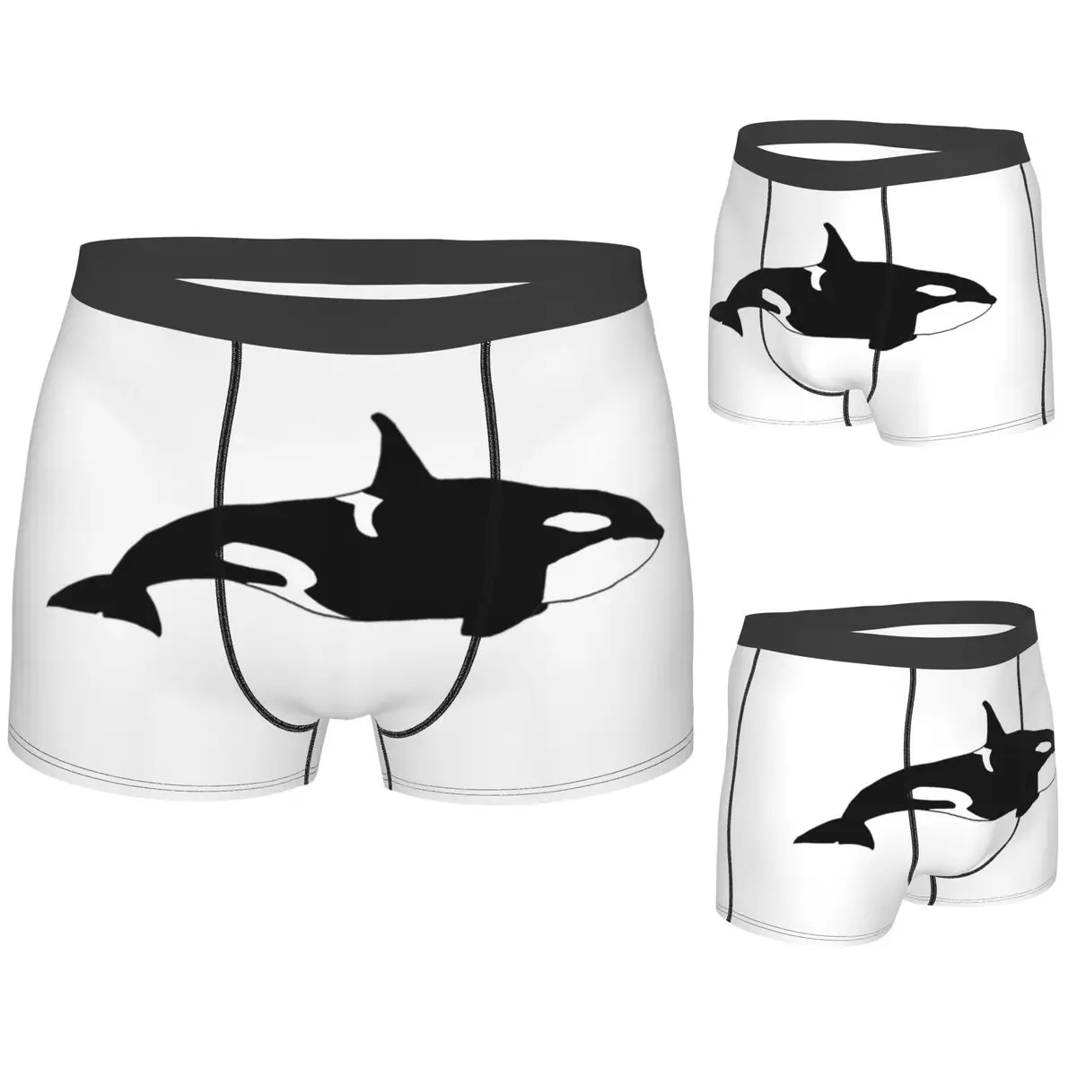 

Трусы-боксеры, шорты Killer Whale (Orcinus Orca), мужские мягкие трусы для Homme, мужской подарок бойфренду