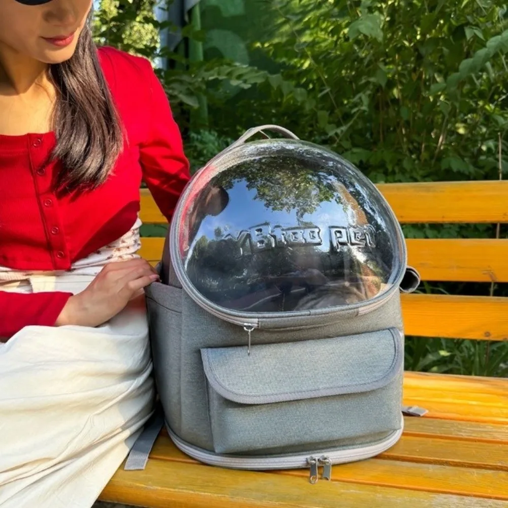 

Pet Cages Large Capacity Cat Carrier Backpack Breathable Transparent Pet Cat Bag Adjustable Straps Pet Handbag Going Out