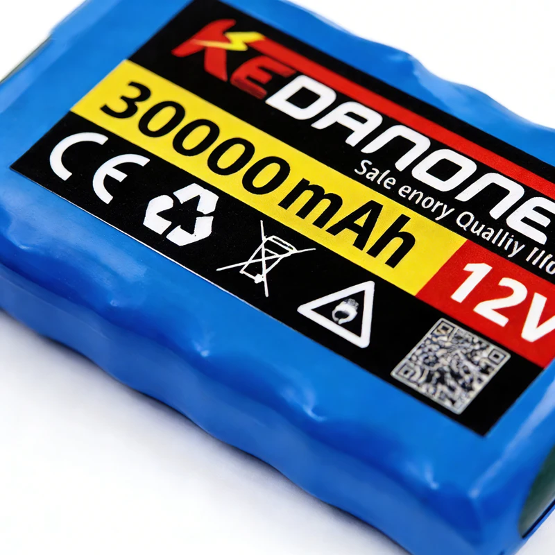 EU-Lager, schneller Versand, neues 12V 30Ah 3S2P 18650 Li-Ionen-Akkupack, große Kapazität, integriertes BMS, wiederaufladbarer Akku für kleine elektronische Geräte, Notstromversorgung.