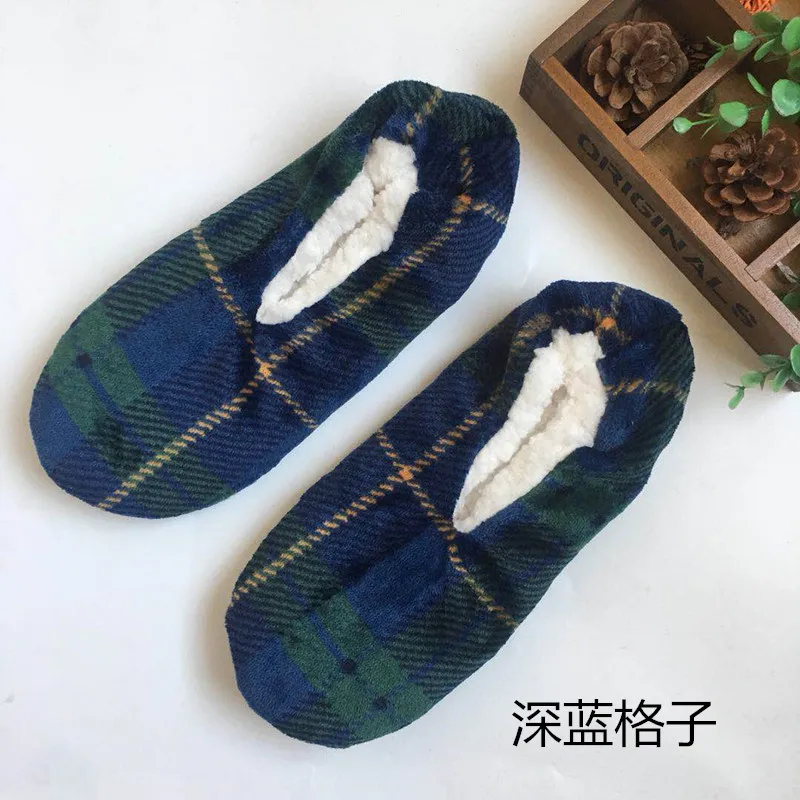 Autumn and winter men's home socks soft sole non-slip thickened warm floor shoes early education carpet