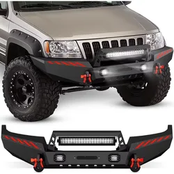 Factory Price OEM Front Bumper Fit 1999-2004 Jeep 2nd Gen Grand Cherokee WJ Off-road Bumper Equipped with Winch Plate