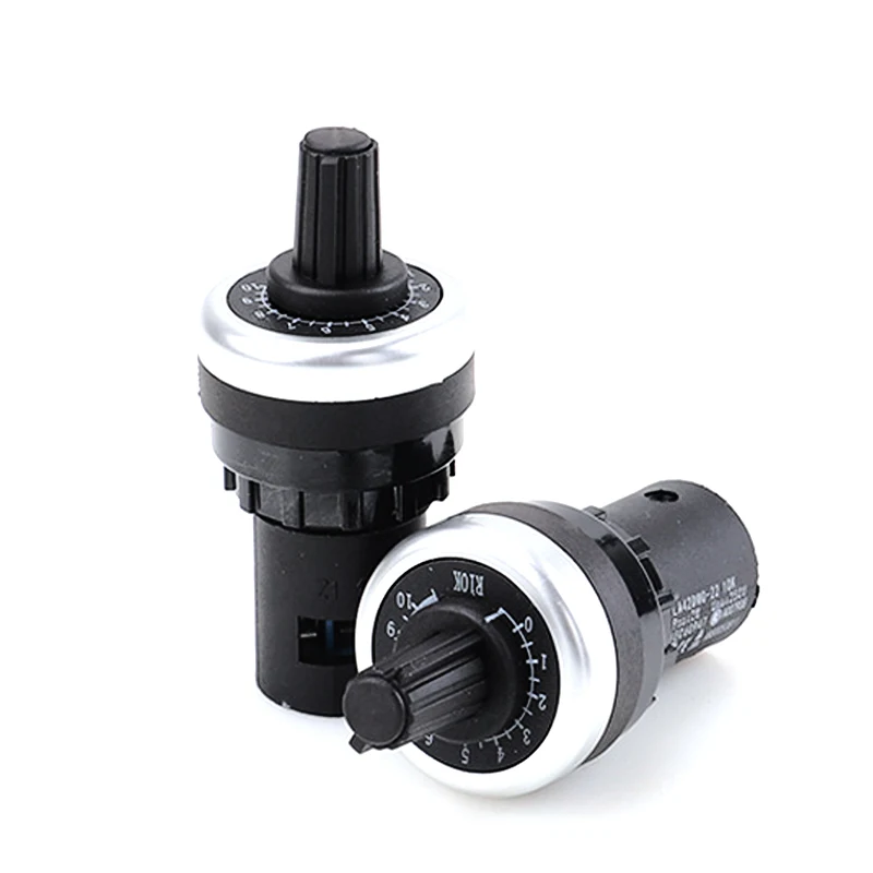 

LA42DWQ-22 1K 2K 5K 10K 22mm Diameter Pots Rotary Potentiometer Converter Governor Inverter Resistance Switch for arduino