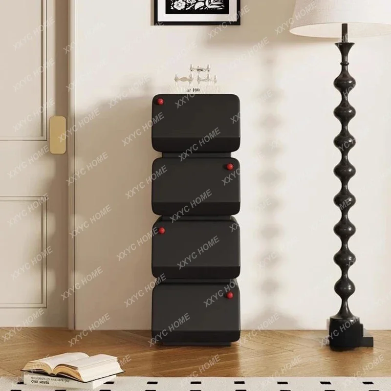 Modern Bedroom Long Nightstand Nordic European Unique Storage Bedsides Table Cabinet Cool House Mesa De Noche Home Furniture
