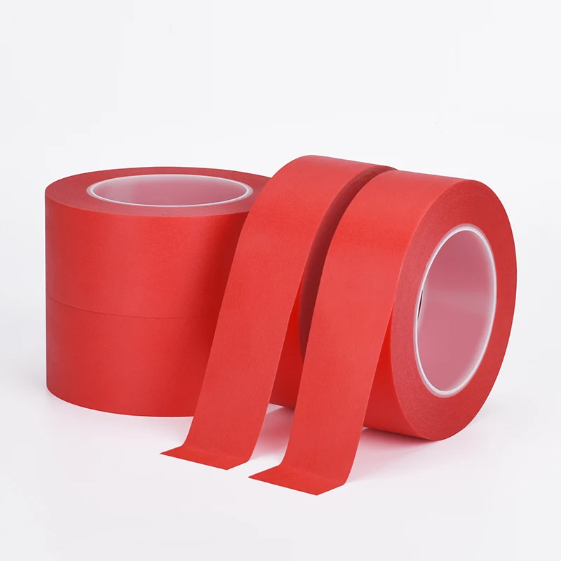 Masking Tape Red Car Spray Paint Beauty Mask Exterior Wall Color Separation Writing Wedding Decoration Building