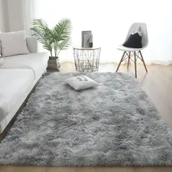 Silk Wool Rugs Children's Room Living Room Bedroom Tie-Dye Non-Slip Washable Machine Washable Carpet Mats