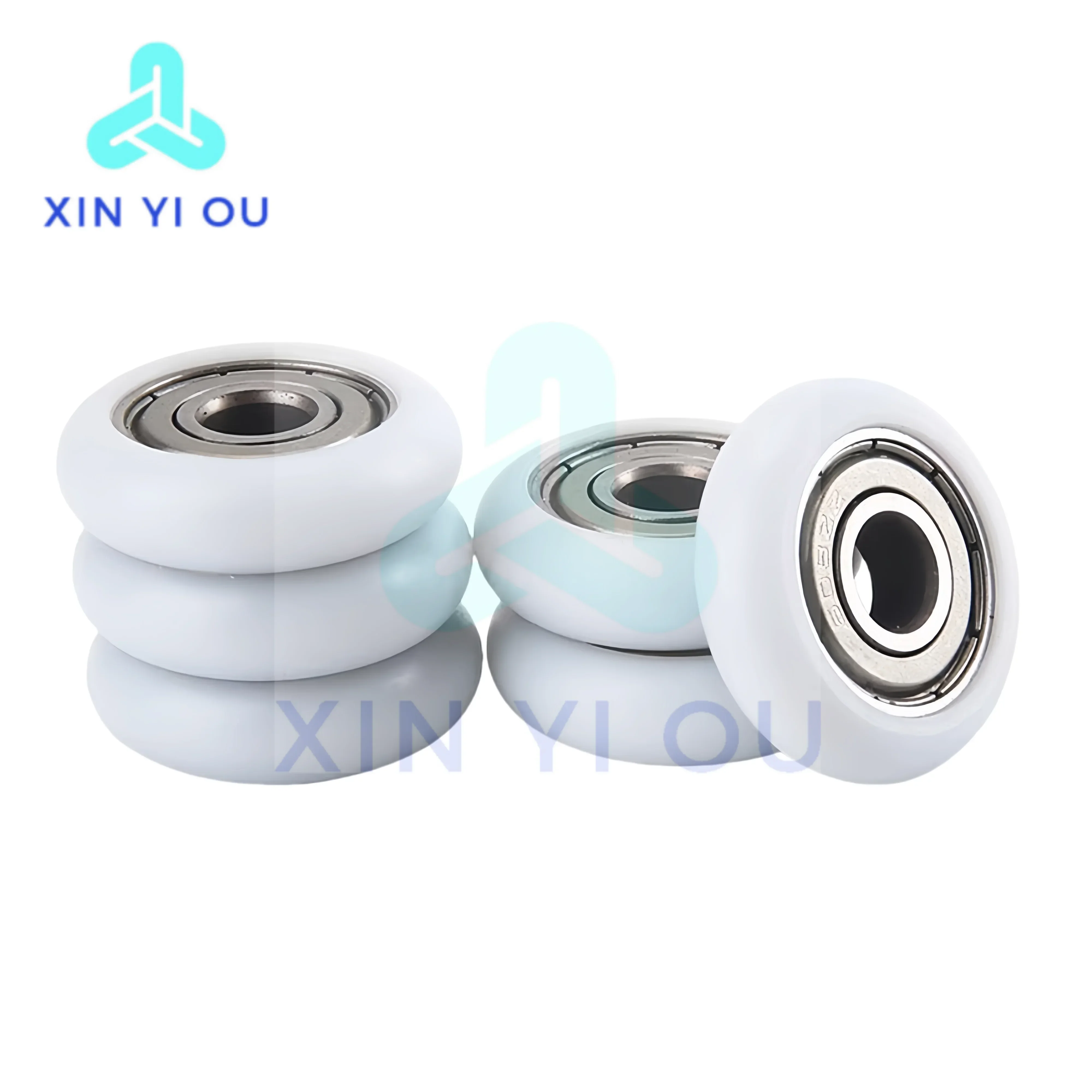 5*22*7 MM Micro Nylon Wheel POM Coated Pulleys 5*22*7 Rowing Machine Rollers Mini Plastic Bearing 3D Printer Accessories