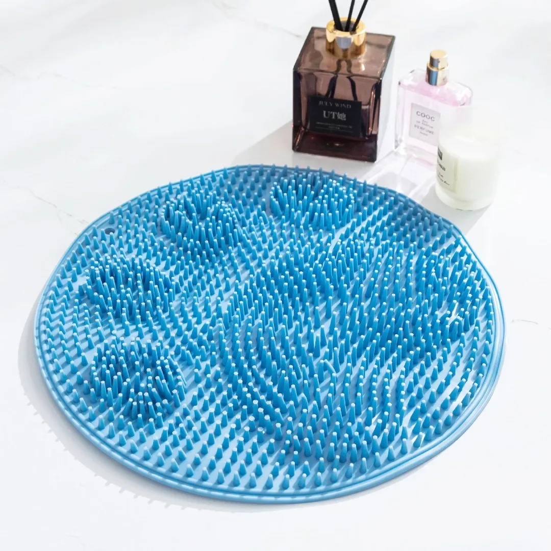 

Wall Mounted Shower Foot Exfoliators Silicone Massage Shower Non-Slip Bath Mat Back Massage Brush Foot Exfoliating For Bathroom
